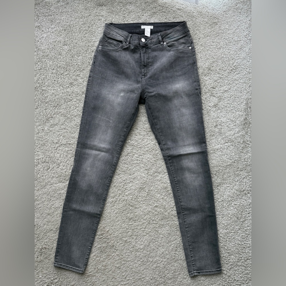 H&M CHARCOAL SKINNY JEAN DENIM
